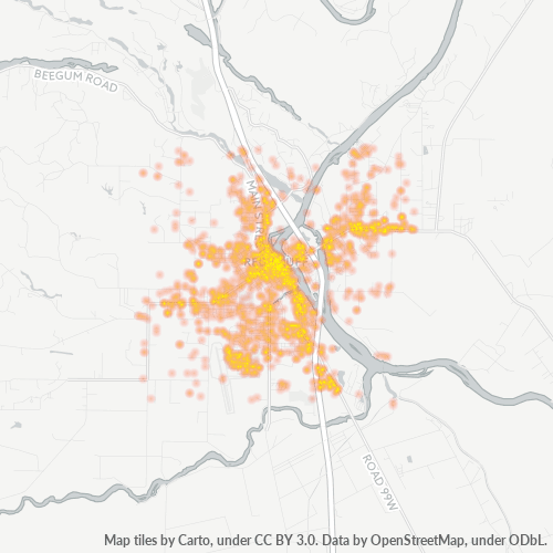 96080 Business Density Heatmap