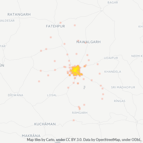 332001 Business Density Heatmap