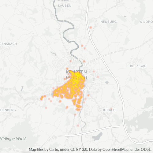 Heatmap für plz 87435