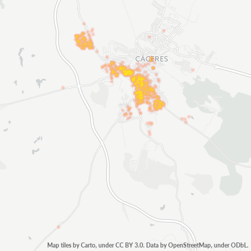 Mapa de calor para código postal 10005