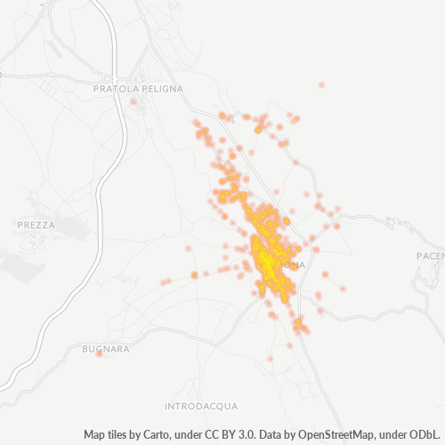 Mappa di calore per cap 67039