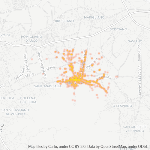 80049 Mappa di concentrazione per la densità di aziende
