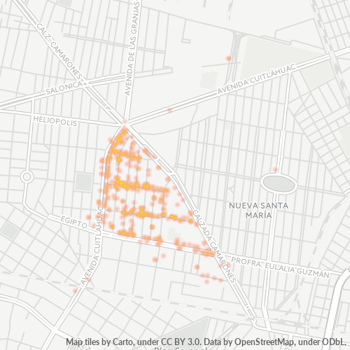 02840 Mapa de calor de densidad empresarial