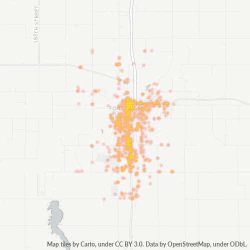 66701 Business Density Heatmap