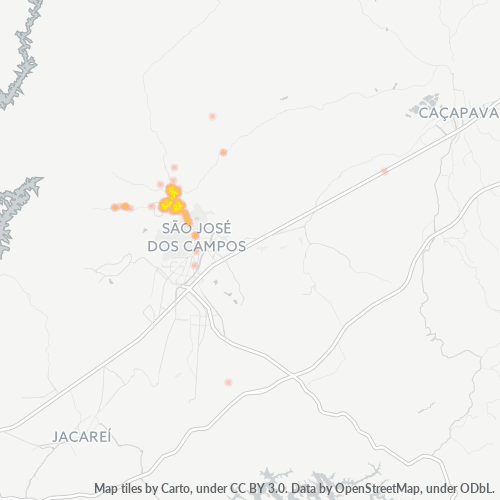 12212-000 Mapa de calor de densidad empresarial