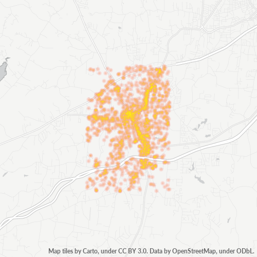 27360 Business Density Heatmap
