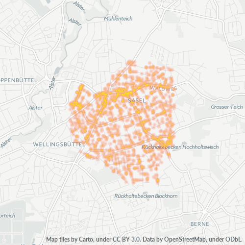 Heatmap für plz 22393