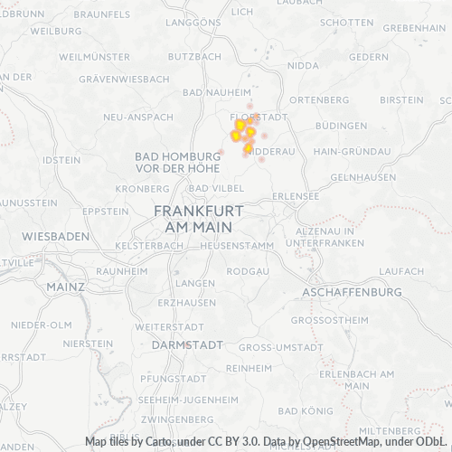 Heatmap für plz 61194