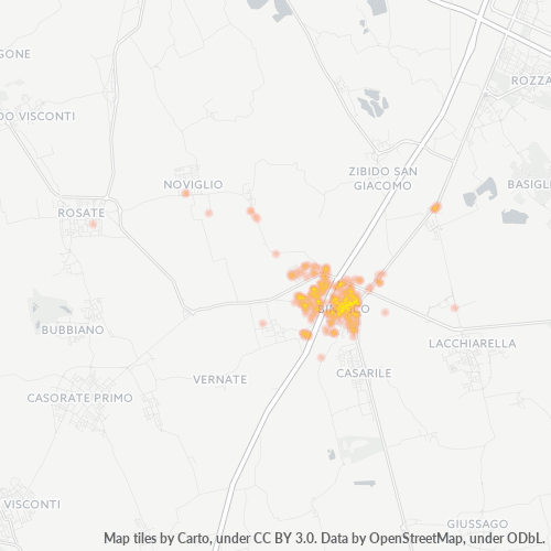 Mappa di calore per cap 20082
