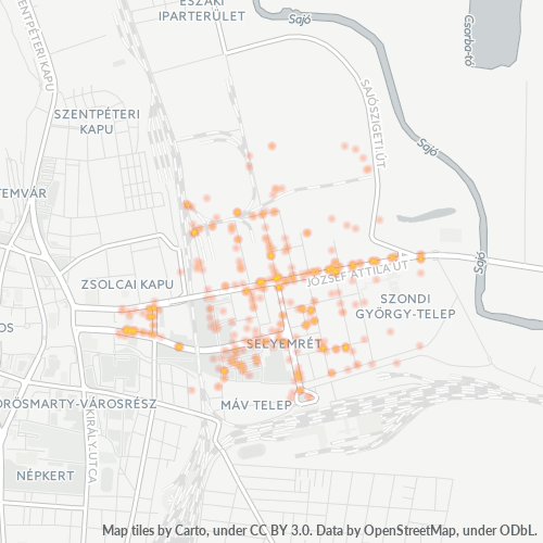 3527 Vállalati sűrűségi térkép
