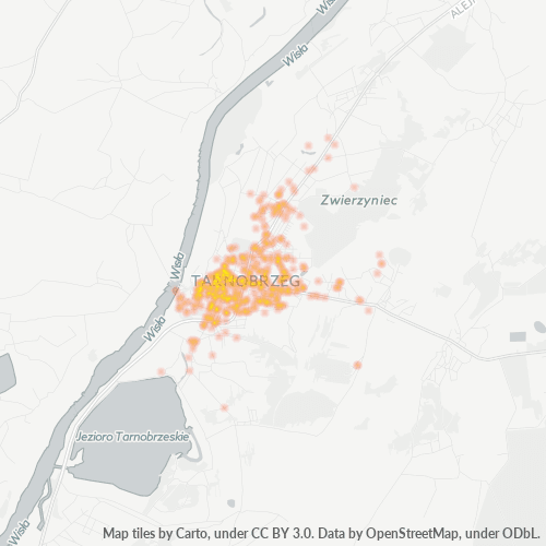 39-400 Mapa intensywności działalności gospodarczej