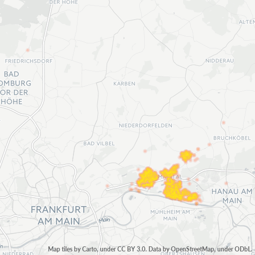 Heatmap für plz 63477