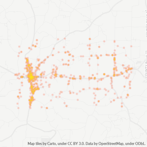 44654 Business Density Heatmap
