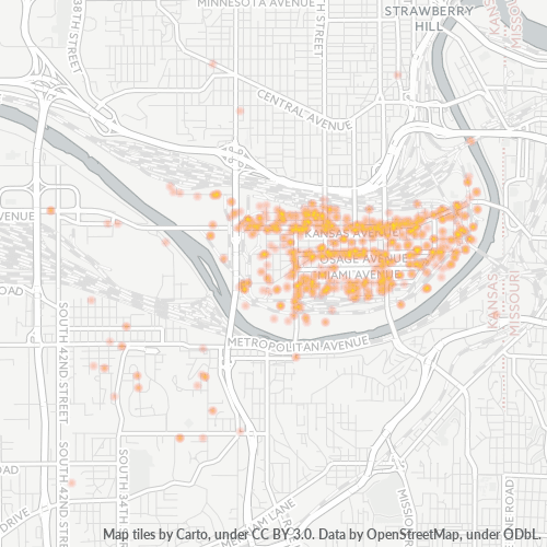 66105 Business Density Heatmap