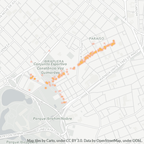 04005-000 Mapa de calor de densidad empresarial