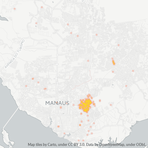 69067-000 Mapa de calor de densidad empresarial