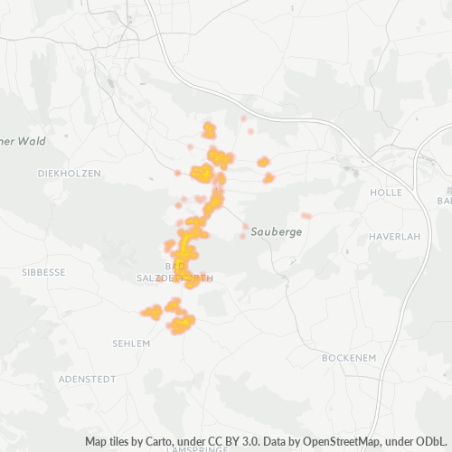 Heatmap für plz 31162