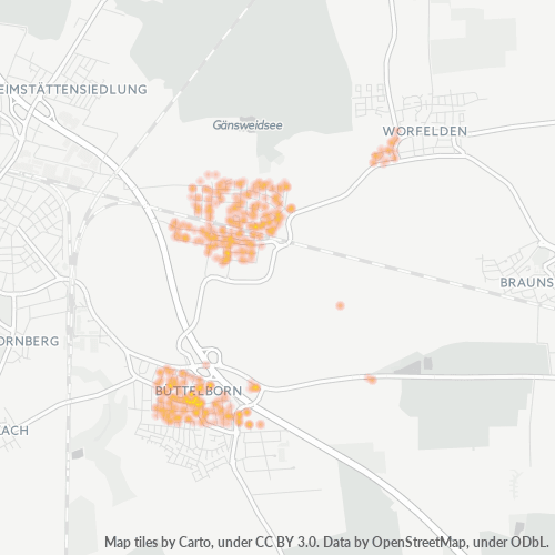 Heatmap für plz 64572
