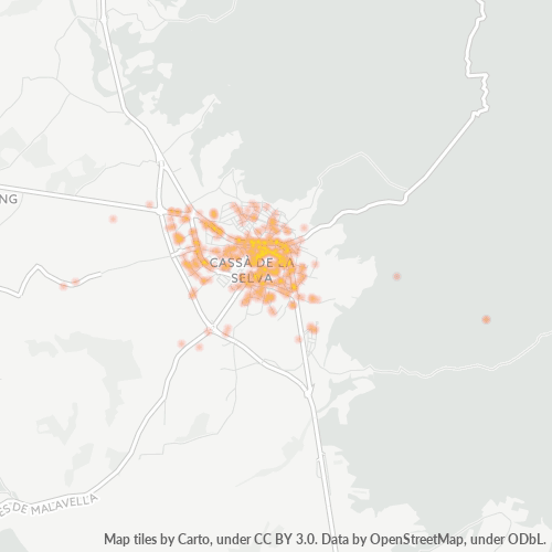 Mapa de calor para código postal 17244