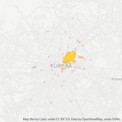 80030-000 Mapa de calor de densidad empresarial
