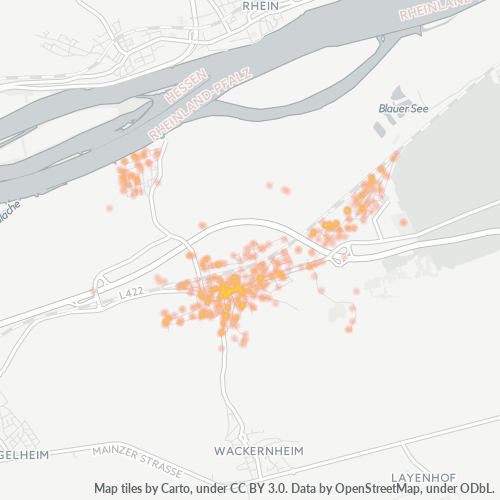Heatmap für plz 55262