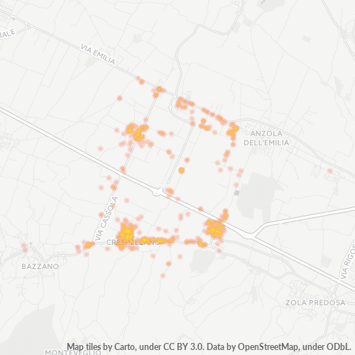 Mappa di calore per cap 40056