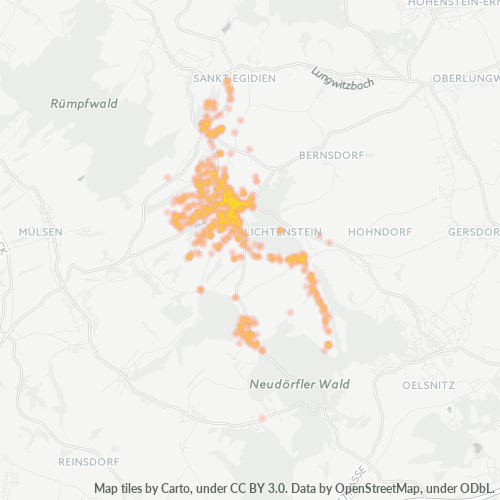 Heatmap für plz 09350