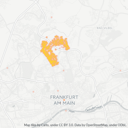 Heatmap für plz 60433