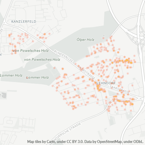 Heatmap für plz 38116
