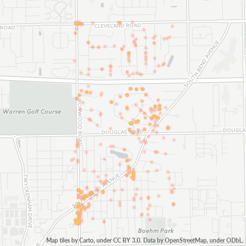 46635 Business Density Heatmap