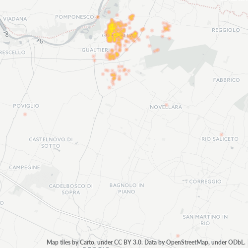 Mappa di calore per cap 42016