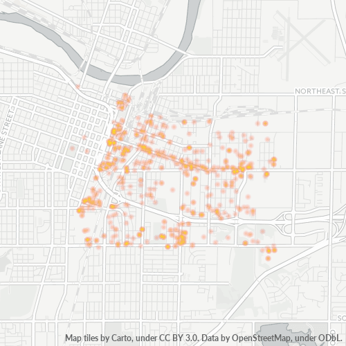 66607 Business Density Heatmap