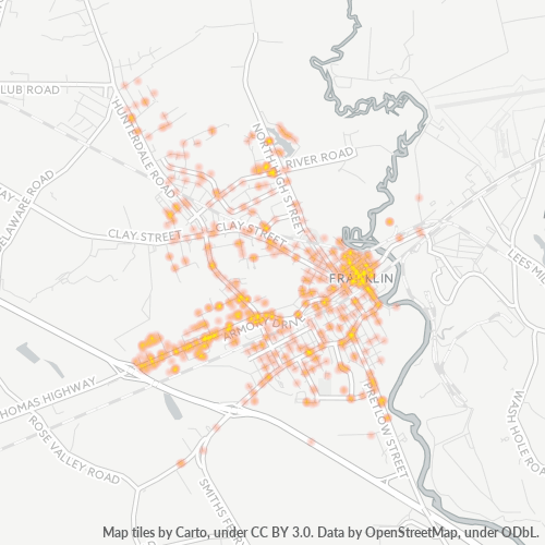 23851 Business Density Heatmap