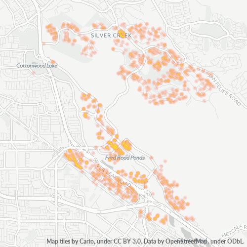 95138 Business Density Heatmap
