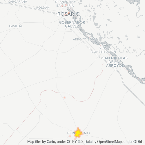 2700 Mapa de calor de densidad empresarial