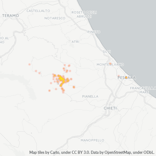Mappa di calore per cap 65017