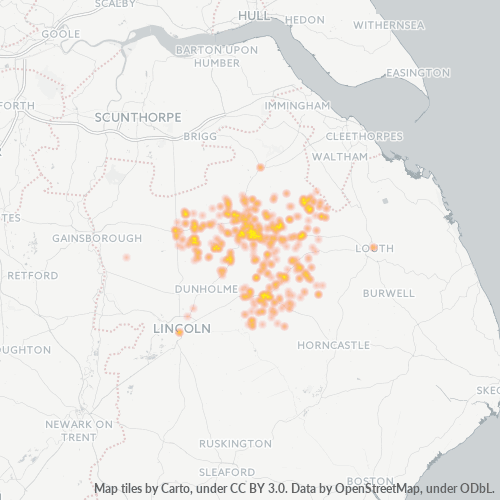 LN8 Business Density Heatmap