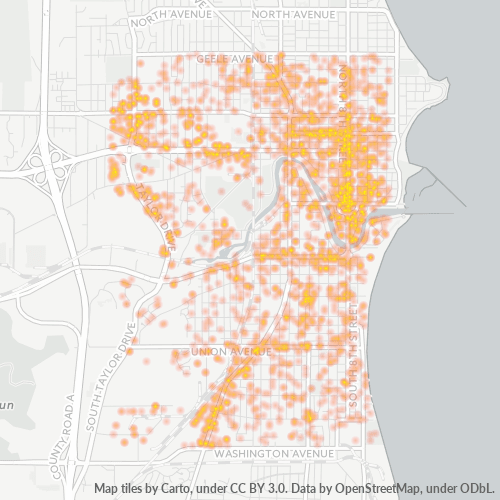 53081 Business Density Heatmap