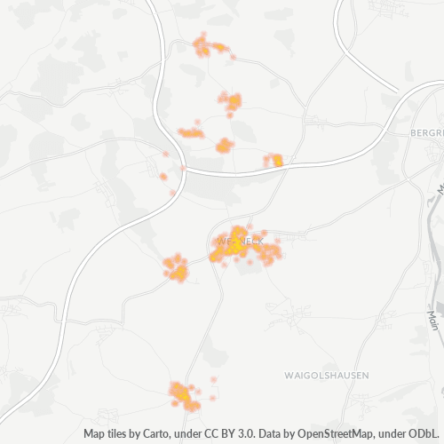 Heatmap für plz 97440