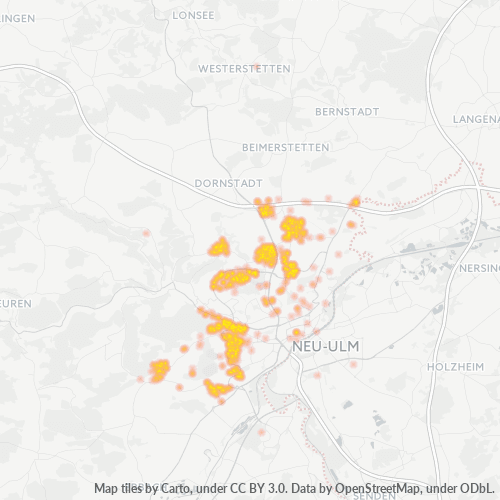 Heatmap für plz 89081