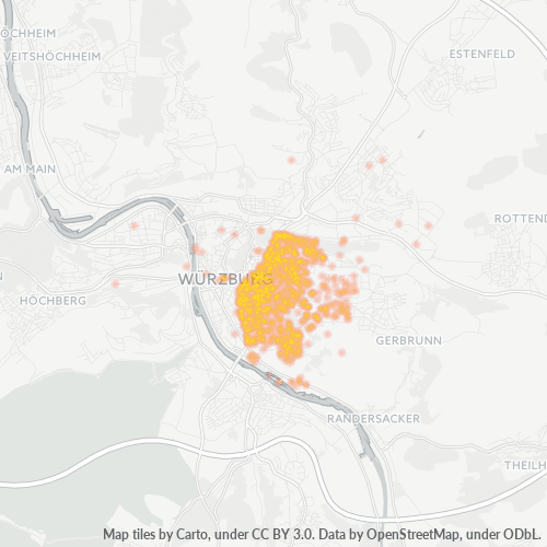 Heatmap für plz 97074