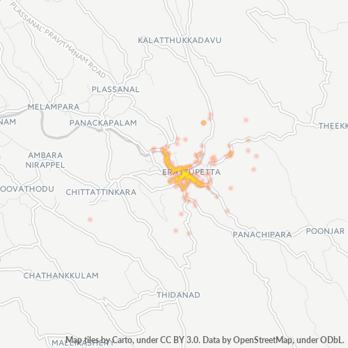 686121 व्यावसायिक घनत्व हीटमैप