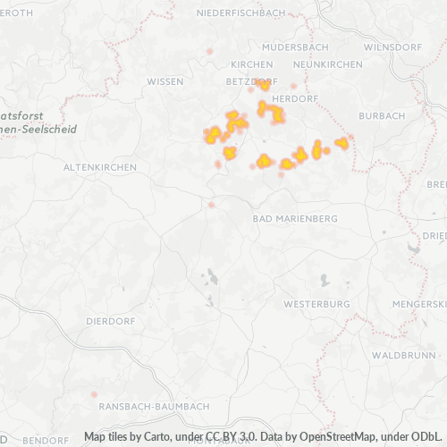 Heatmap für plz 57520