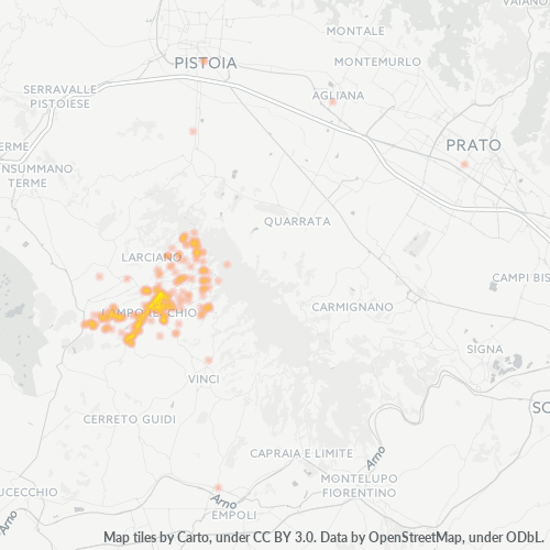 Mappa di calore per cap 51035