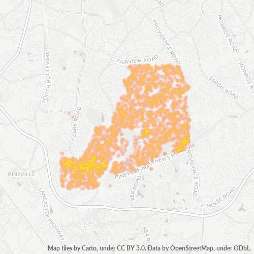 28226 Business Density Heatmap