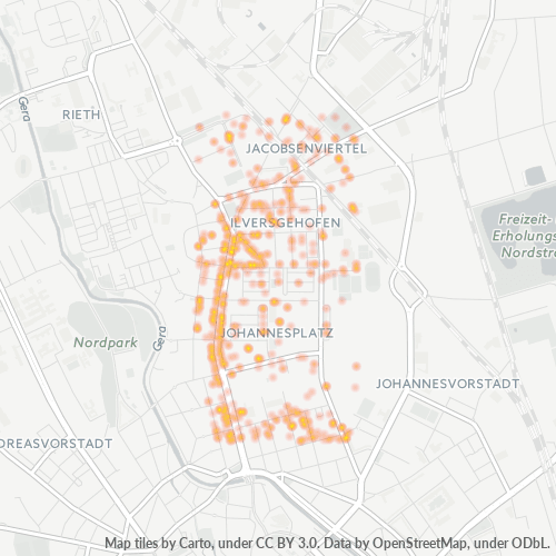 Heatmap für plz 99086