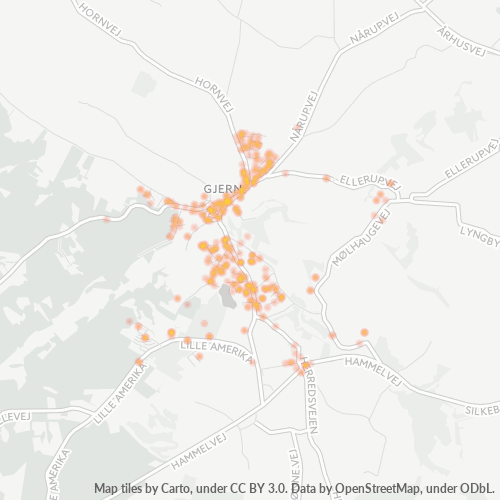 8883 Heatmap over forretningstæthed