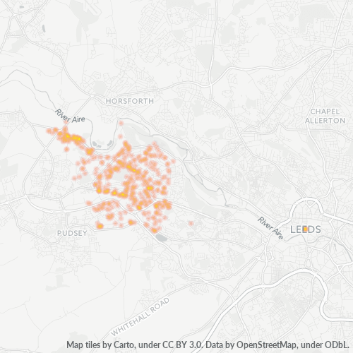 LS13 Business Density Heatmap