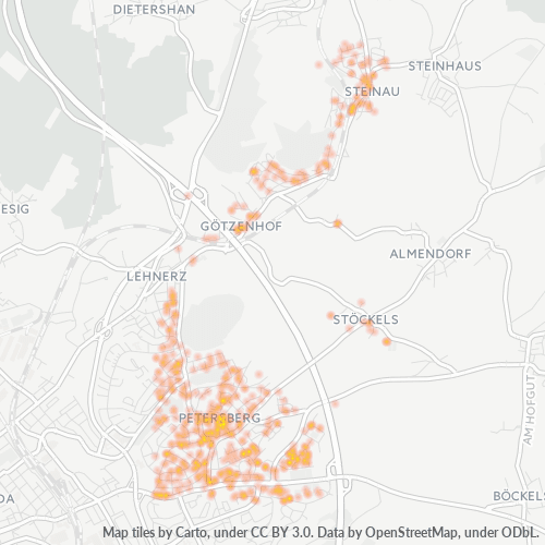 Heatmap für plz 36100