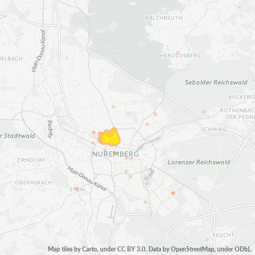 Heatmap für plz 90419
